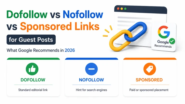 Dofollow vs Nofollow vs Sponsored Links for Guest Posts: What Google Recommends in 2026